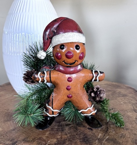 GINGERBREAD MAN WITH SANTA HAT *NEW* AVAIL JULY 2026